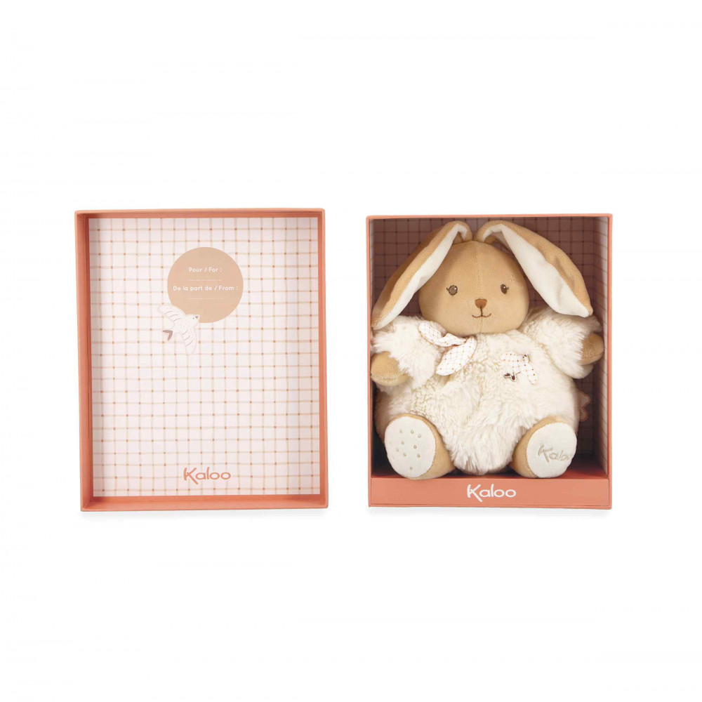 Peluche patapouf lapin crème - 17 cm - kaloo 