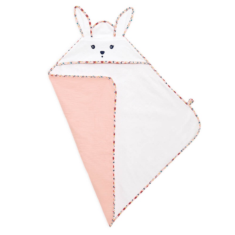 Ma cape de bain lapin coquelicot- kaloo