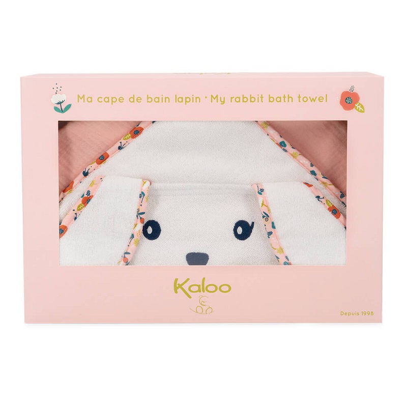 Ma cape de bain lapin coquelicot- kaloo