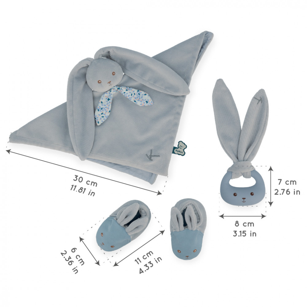 Mon premier coffret de naissance lapinoo bleu- kaloo