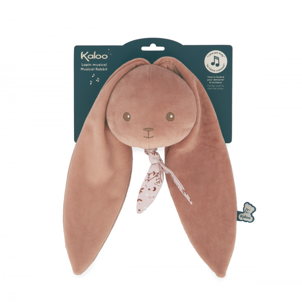 Peluche musicale lapin terracotta 11 cm - kaloo