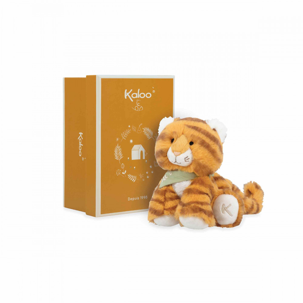 Peluche doudou papaye le tigre - 13 cm - kaloo 