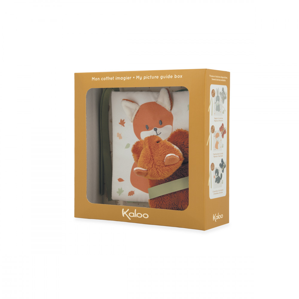 Mon imagier en tissus paprika dans la forêt - kaloo