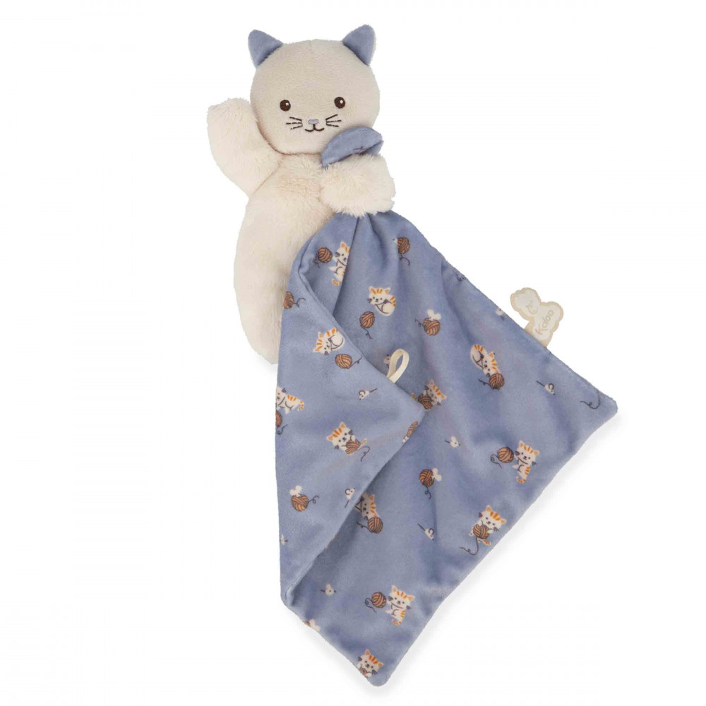 Doudou chat carré douceur lila - kaloo 