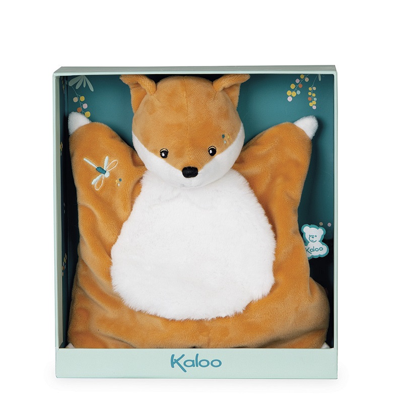 Doudou carré renard leonard - fripons - kaloo