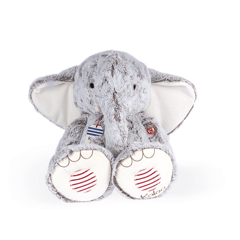 Elephant noa gris prestige - xl 55 cm rouge kaloo - kaloo
