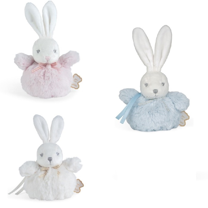 Pompoms mini lapin doux modele aleatoire rose, bleu, blanc ou gris - kaloo