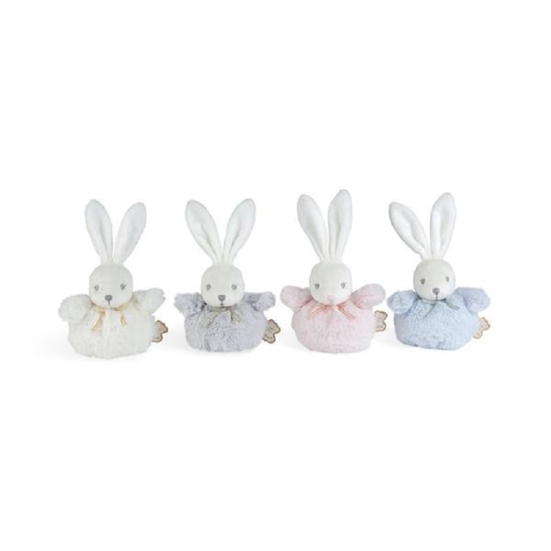 Pompoms mini lapin doux modele aleatoire rose, bleu, blanc ou gris - kaloo