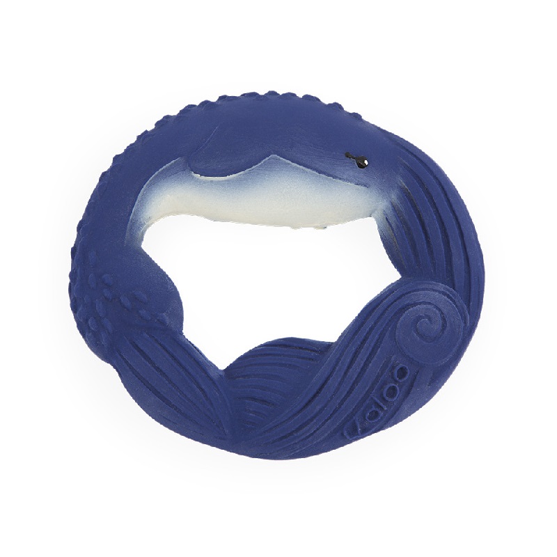 Anneau de dentition en caoutchouc naturel - baleine - kaloo