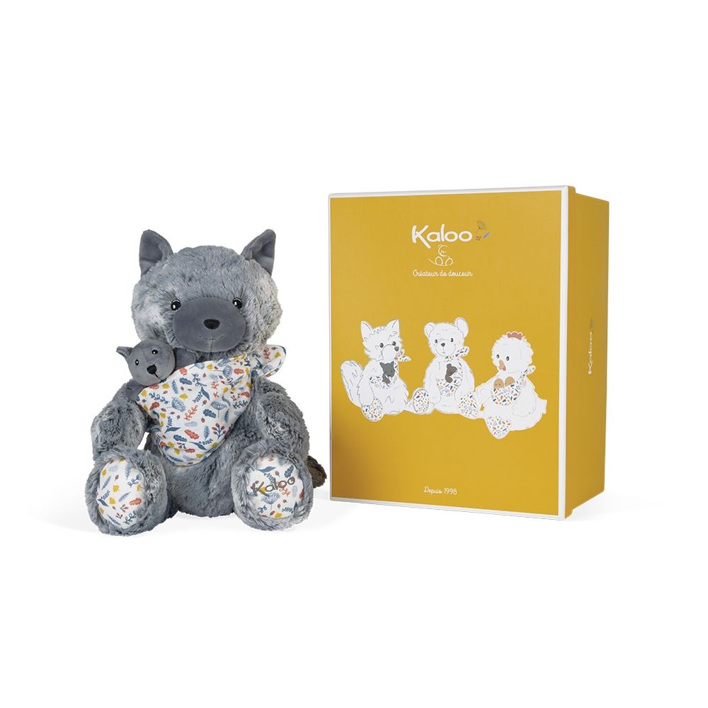 Linoo peluche maman loup louise 35 cm - kaloo