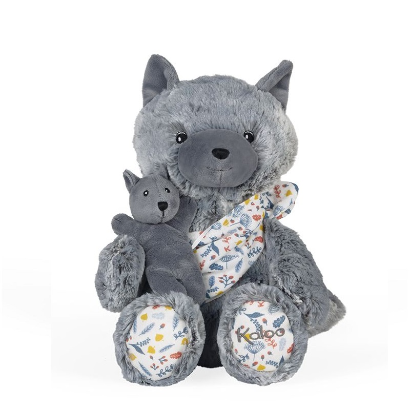 Linoo peluche maman loup louise 35 cm - kaloo