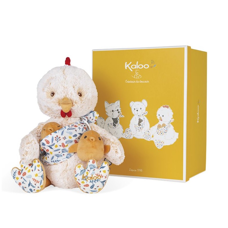  peluche paul le papa poule - 33 cm - kaloo