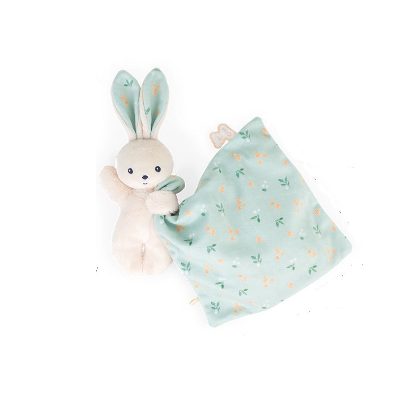 Doudou lapin carré douceur bouquet d'agrumes - kaloo