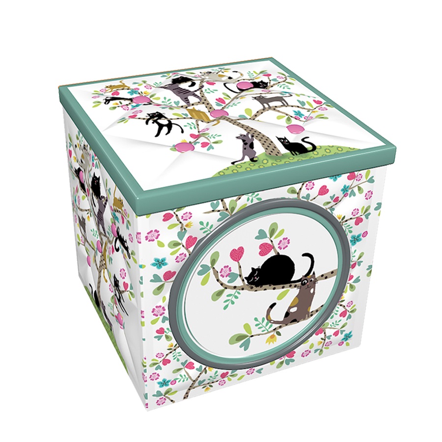 Boite carree kapiton l'arbre a chats - moldeo