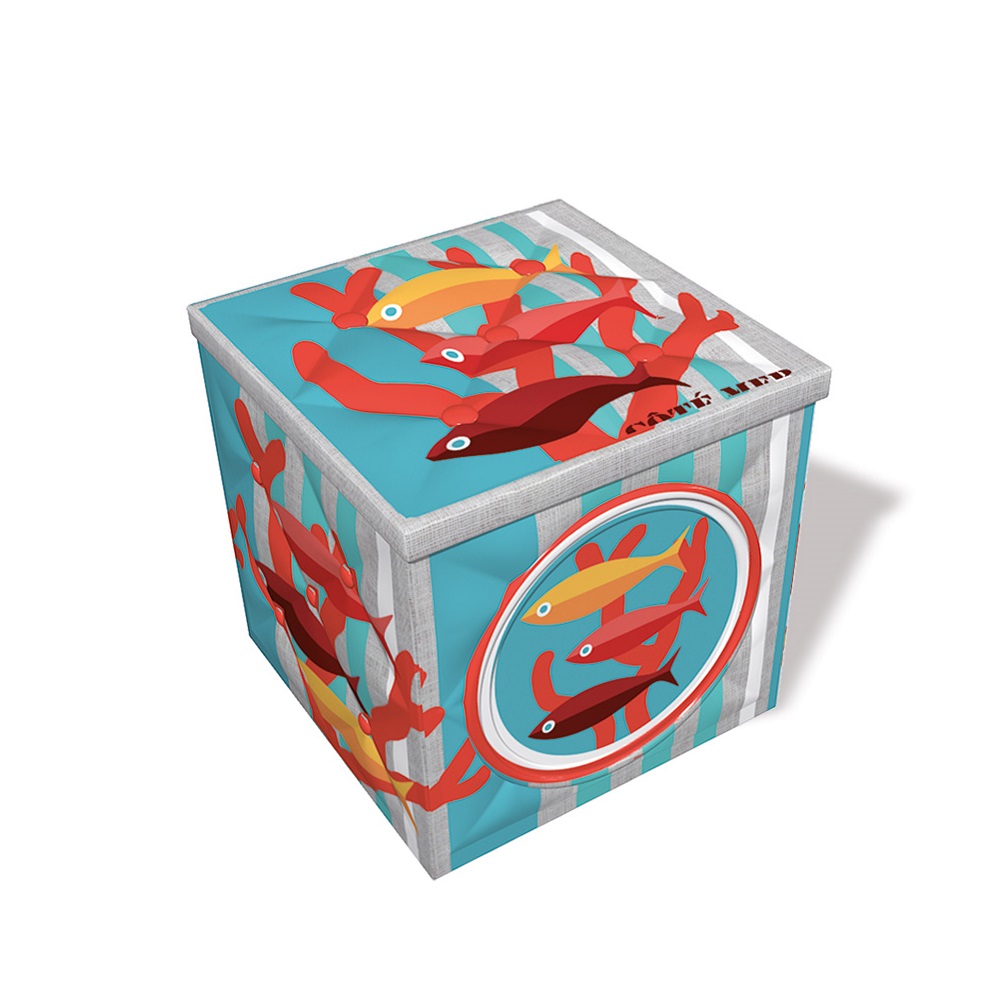 Boite carree kapiton poisson corail - moldeo