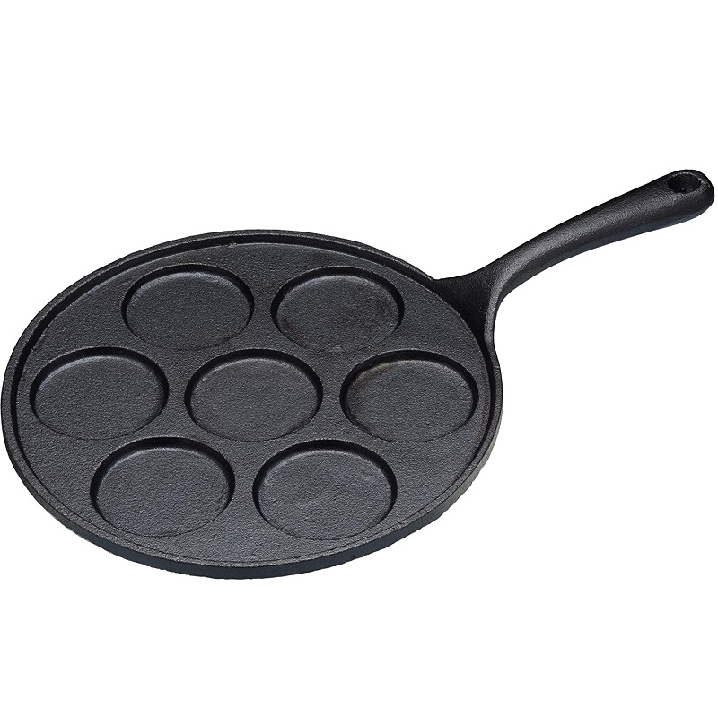 Poele a 7 blinis 23 cm en fonte - kitchencraft