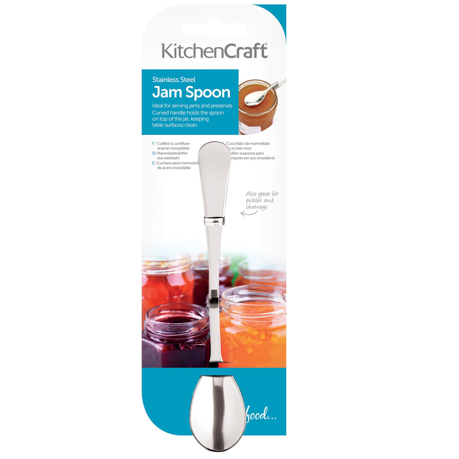 Cuillère à confiture coudée inox 15 cm - kitchencraft