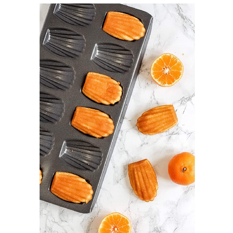 Moule a madeleine 12 cavites 40 x 20 anti adhesif master class - kitchencraft