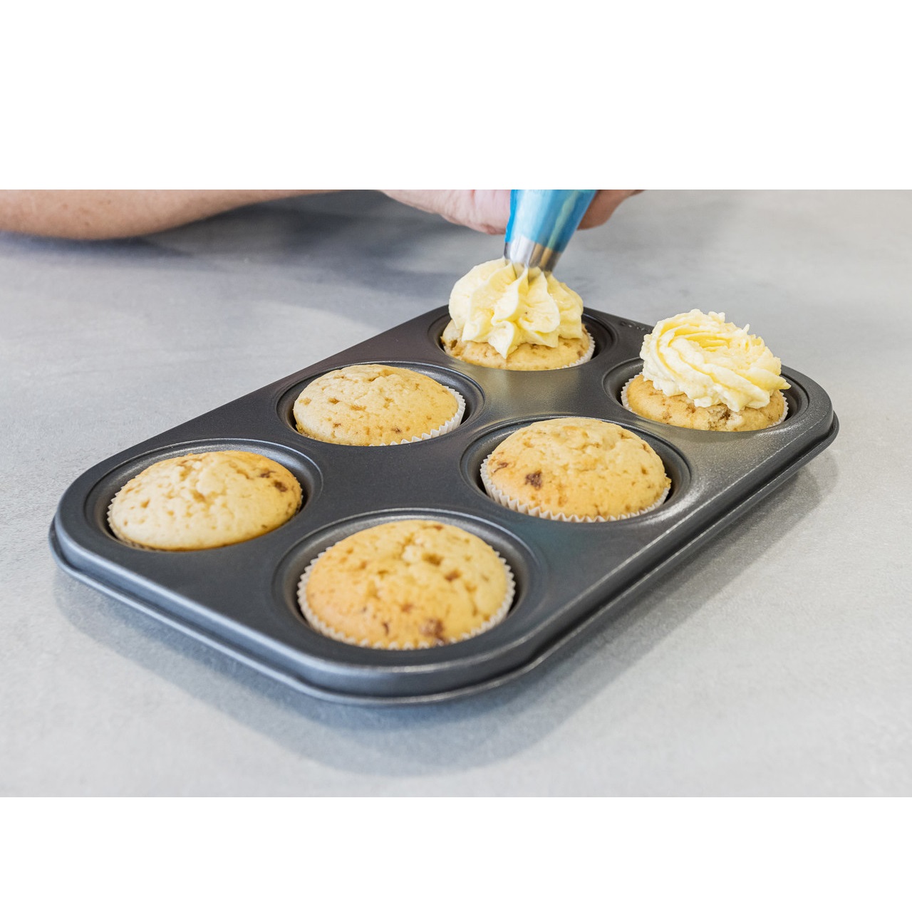 Master class moule plaque à pâtisserie pour 6 cupcake 27x18 cm anti-adhésif - kitchencraft