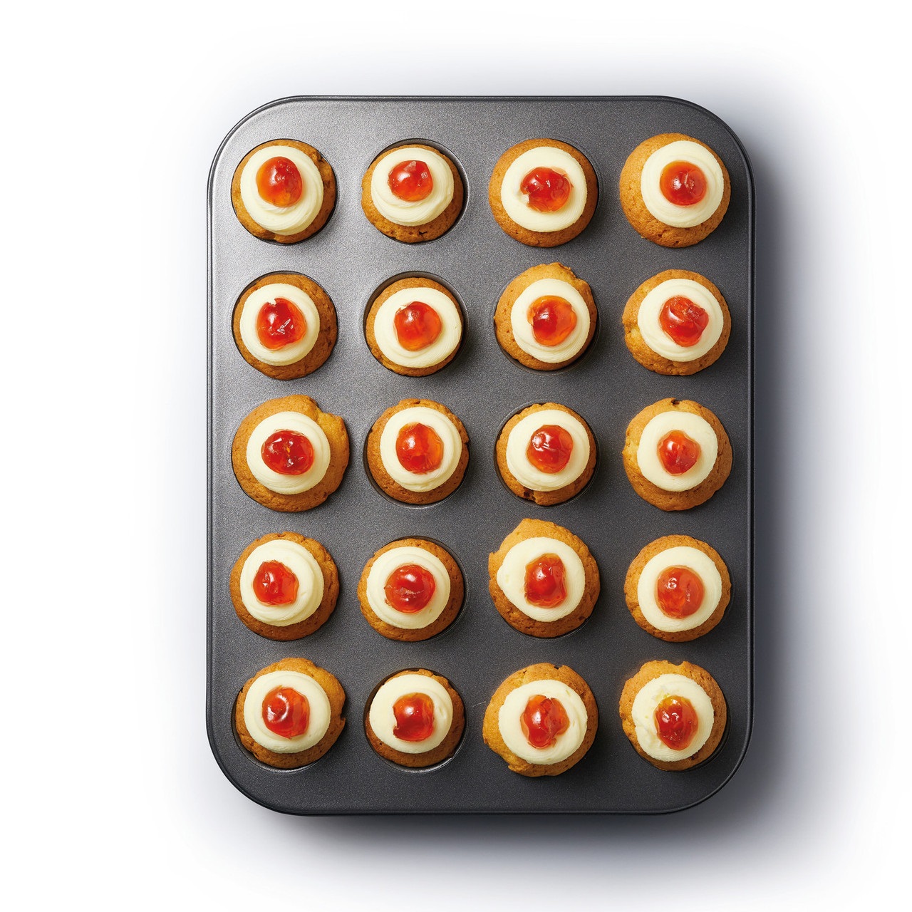 Master class moule plaque à pâtisserie pour 20 mini muffin à fond amovible 35x27 cm anti-adhésif - kitchencraft