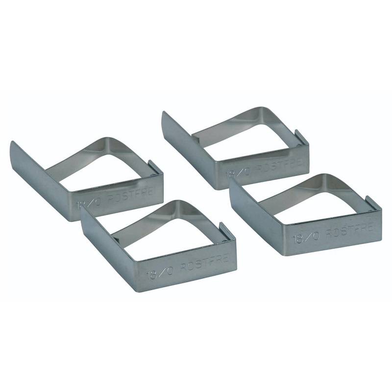Lot de 4 pinces a nappe en inox - kitchencraft
