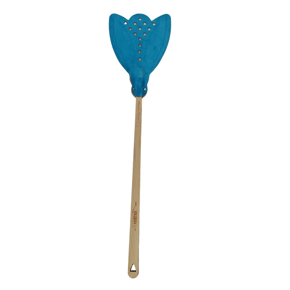 Tapette à mouche en cuir bleu clair - killbizz