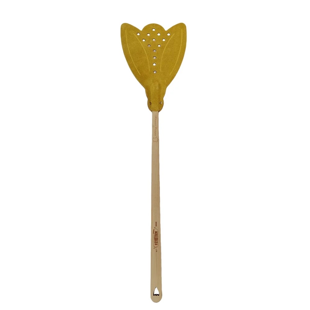 Tapette à mouche en cuir jaune - killbizz