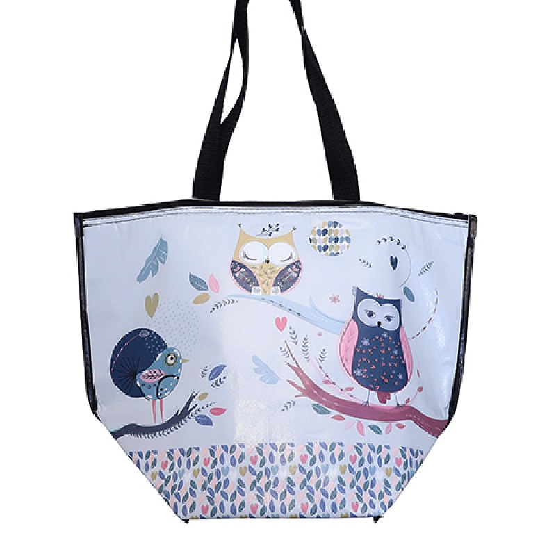 Lunch bag isotherme recycle 45cm bleu c'est chouette - kiub