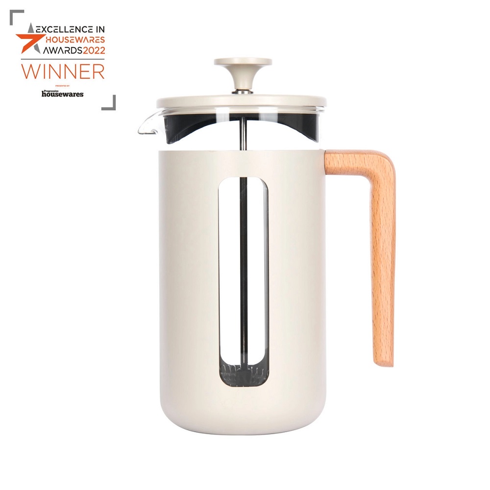 Cafetiere a piston 8 tasses la cafetiere pisa creme - kitchencraft