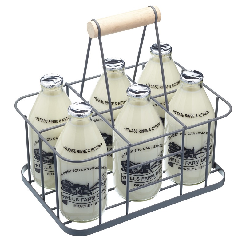 Porte 6 bouteilles en metal living nostalgia - kitchencraft