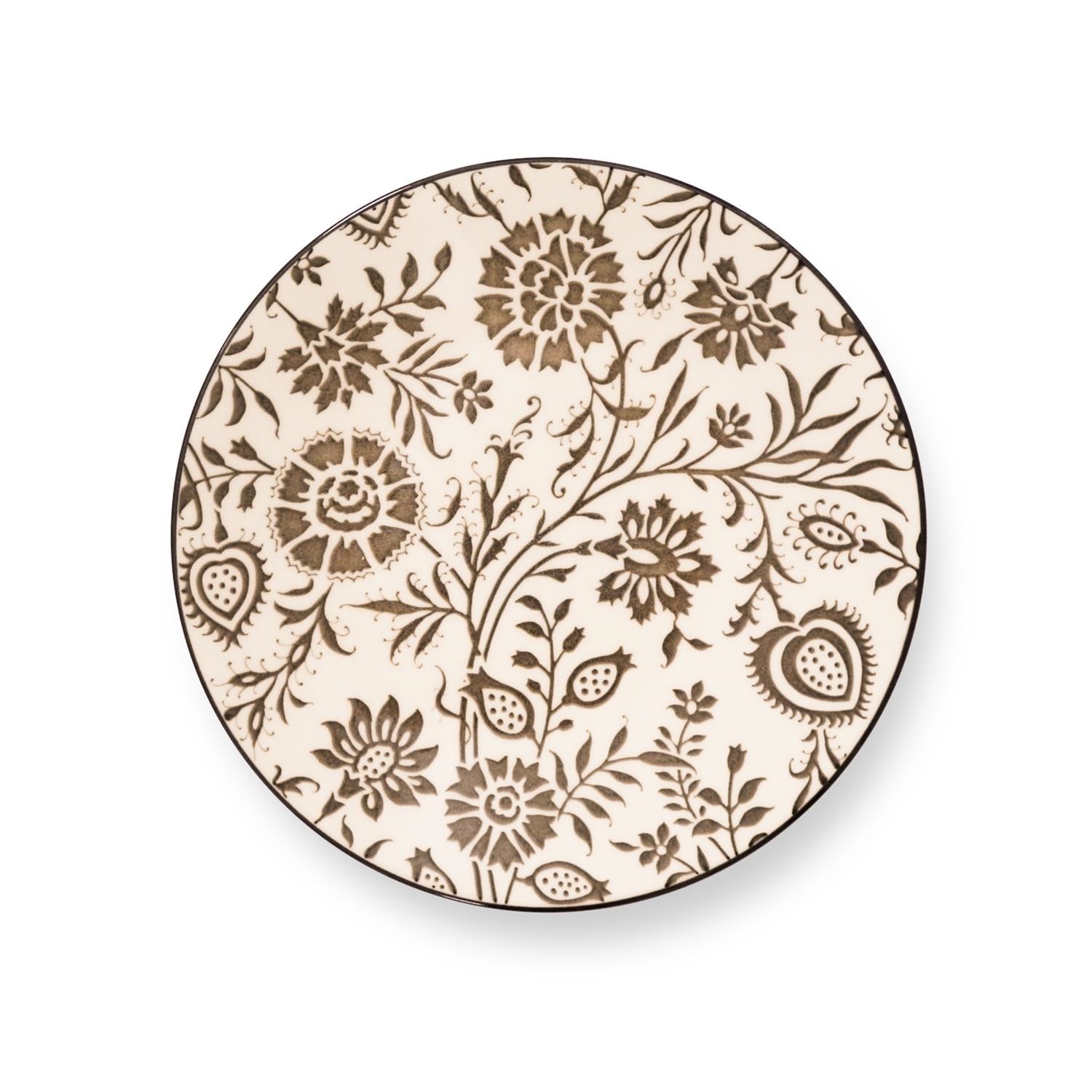 Service 18 assiettes mumbai gris - 6 assiettes plates - 6 creuses- 6 dessert - medard de noblat