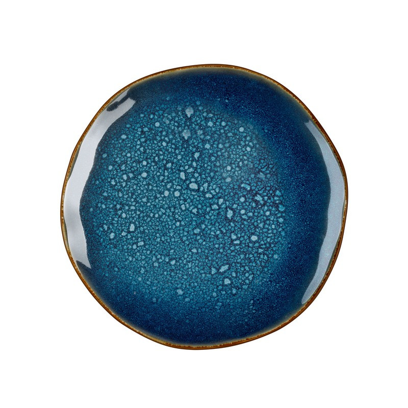 Vertigo denim , lot de 6 assiettes plates en grès ø27 cm - medard de noblat