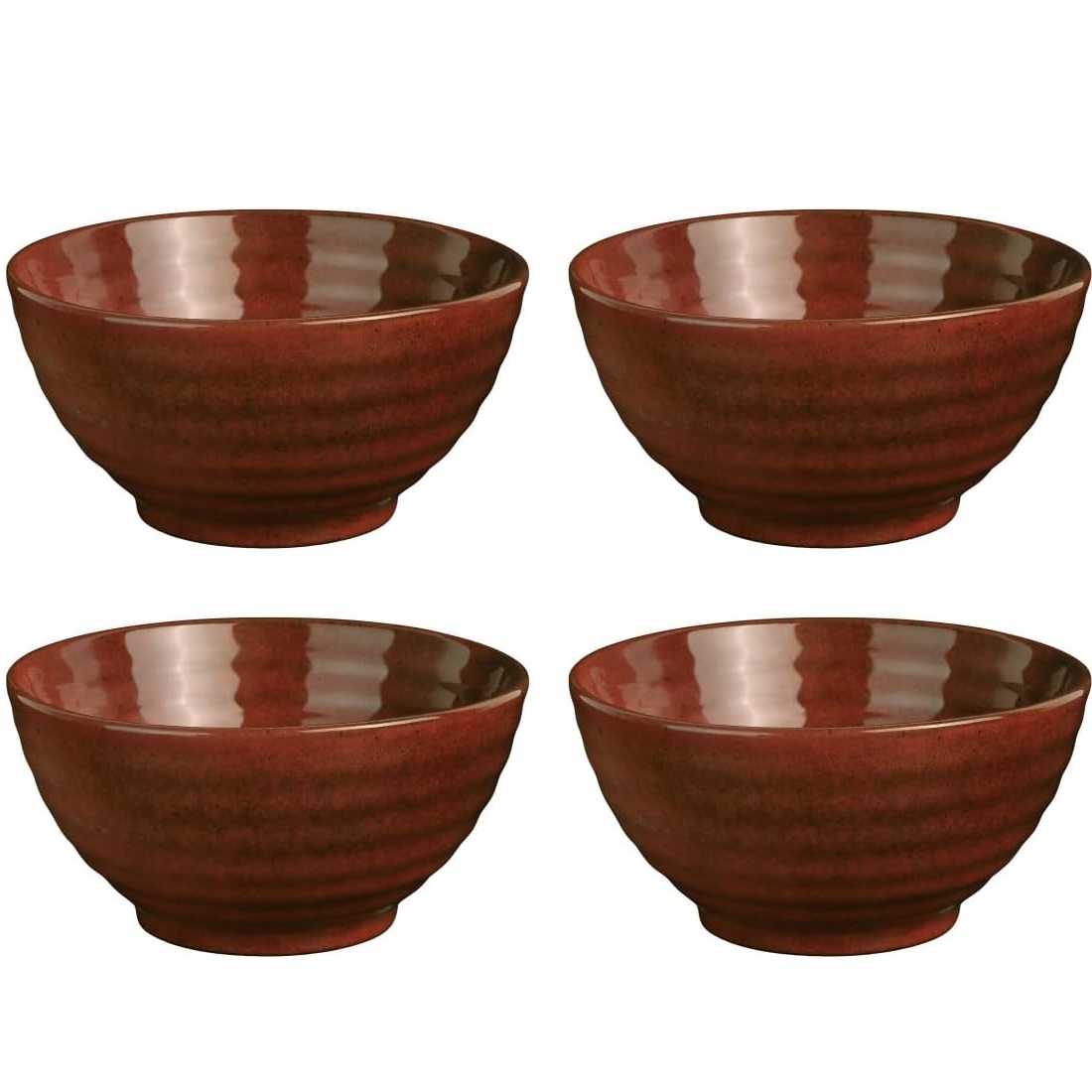 Lot 4 bols à ramen, fuji grenat ø18 cm - medard de noblat