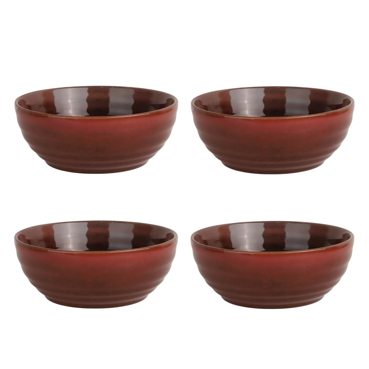 Lot 4 bols à poke bowl fuji grenat - medard de noblat