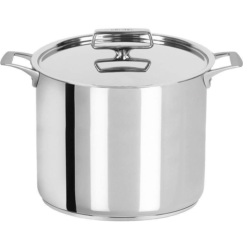 Marmite induction 22 cm castel pro 5 ply poignee fixe - cristel
