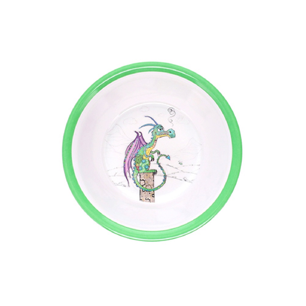 Bol - assiette creuse 14 cm enfant melamine kook enfants dragon - kiub