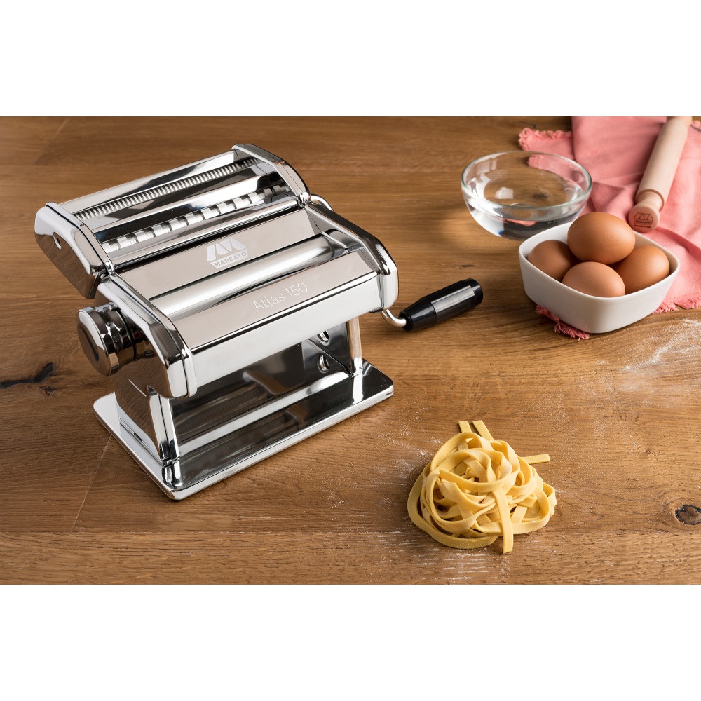 Machine à pâtes manuelle atlas 150 design chrome - marcato