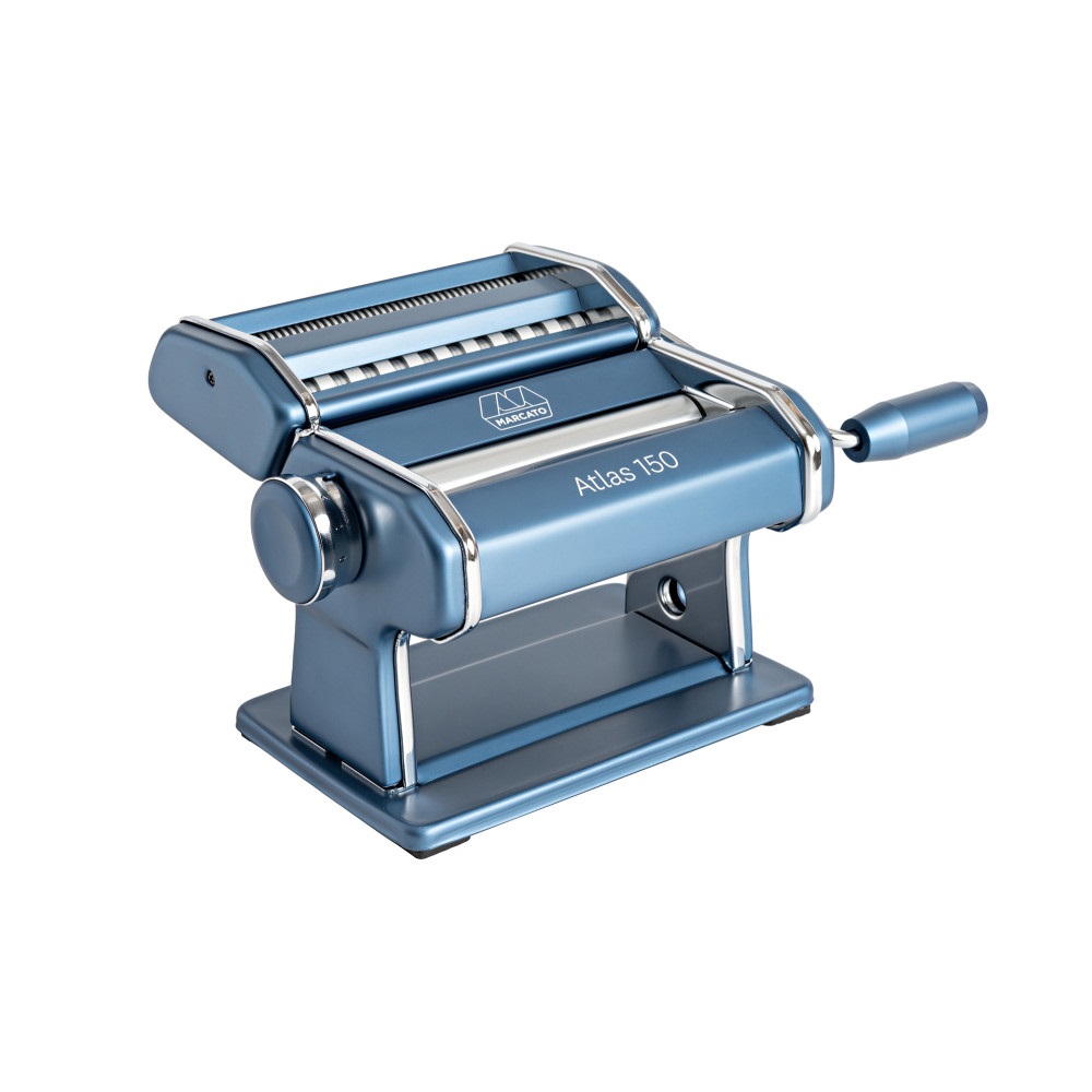 Machine à pâtes manuelle atlas 150 design bleu poudré - marcato