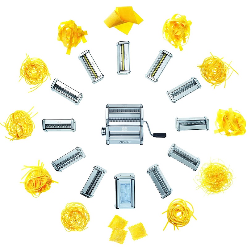 Machine à pâtes manuelle atlas 150 design rose poudré - marcato