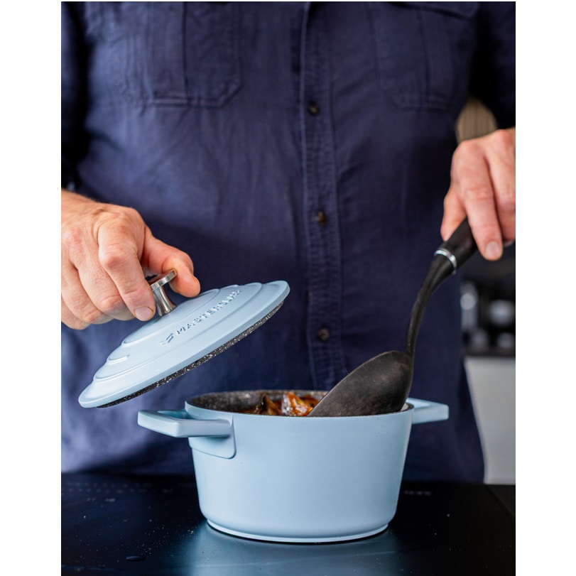 Cocotte légère en fonte d'aluminium ø16cm - 1,4 l sky blue masterclass - kitchencraft