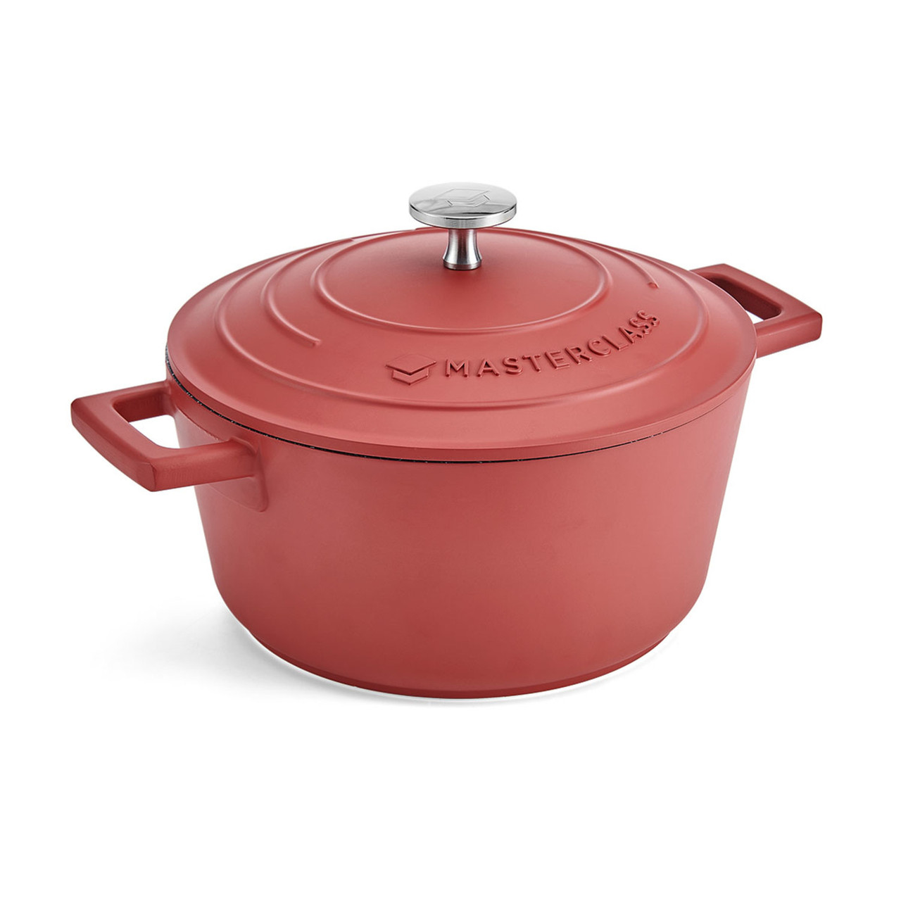 Cocotte légère en fonte d'aluminium ø20 cm - 2,5 l rouge masterclass - kitchencraft