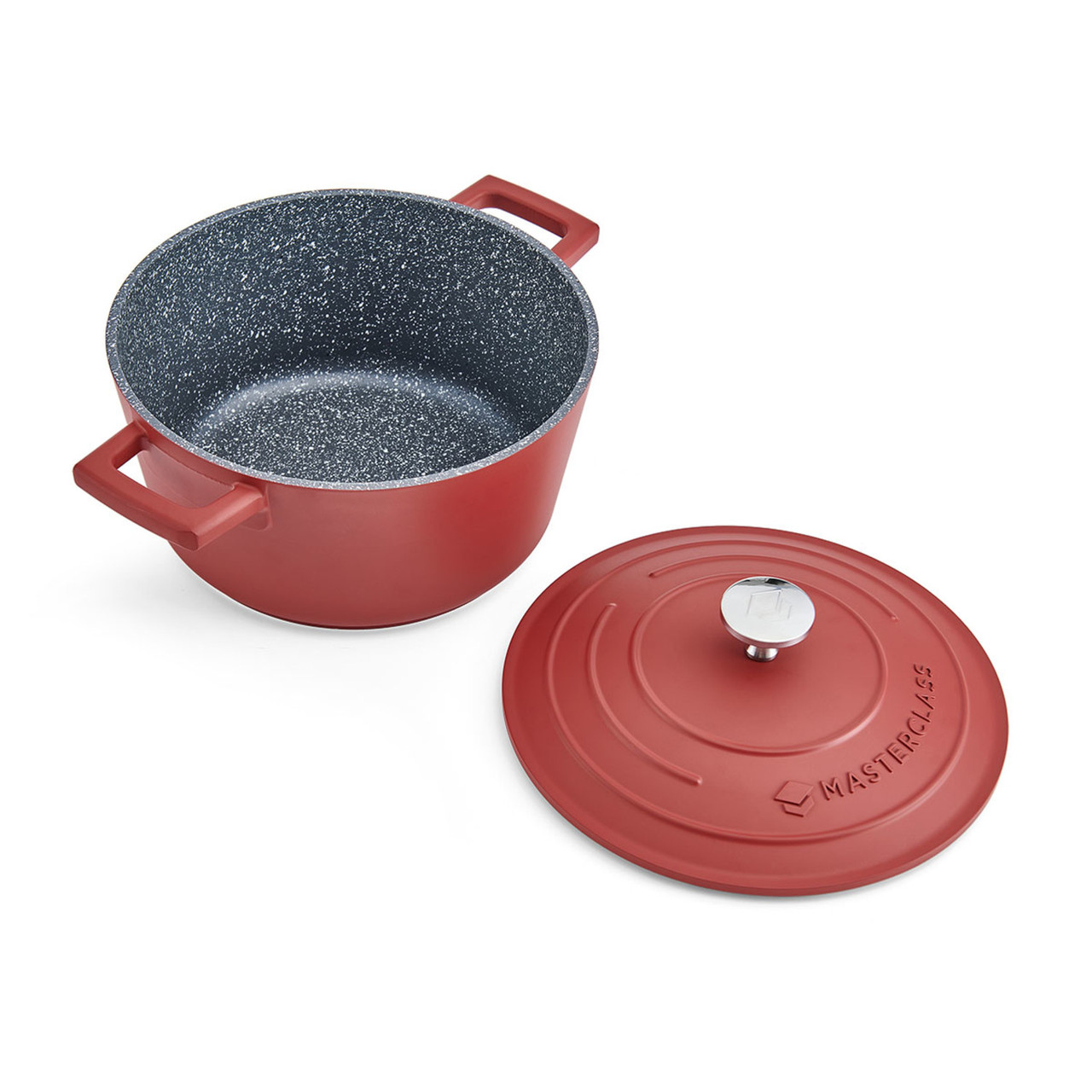 Cocotte légère en fonte d'aluminium ø20 cm - 2,5 l rouge masterclass - kitchencraft