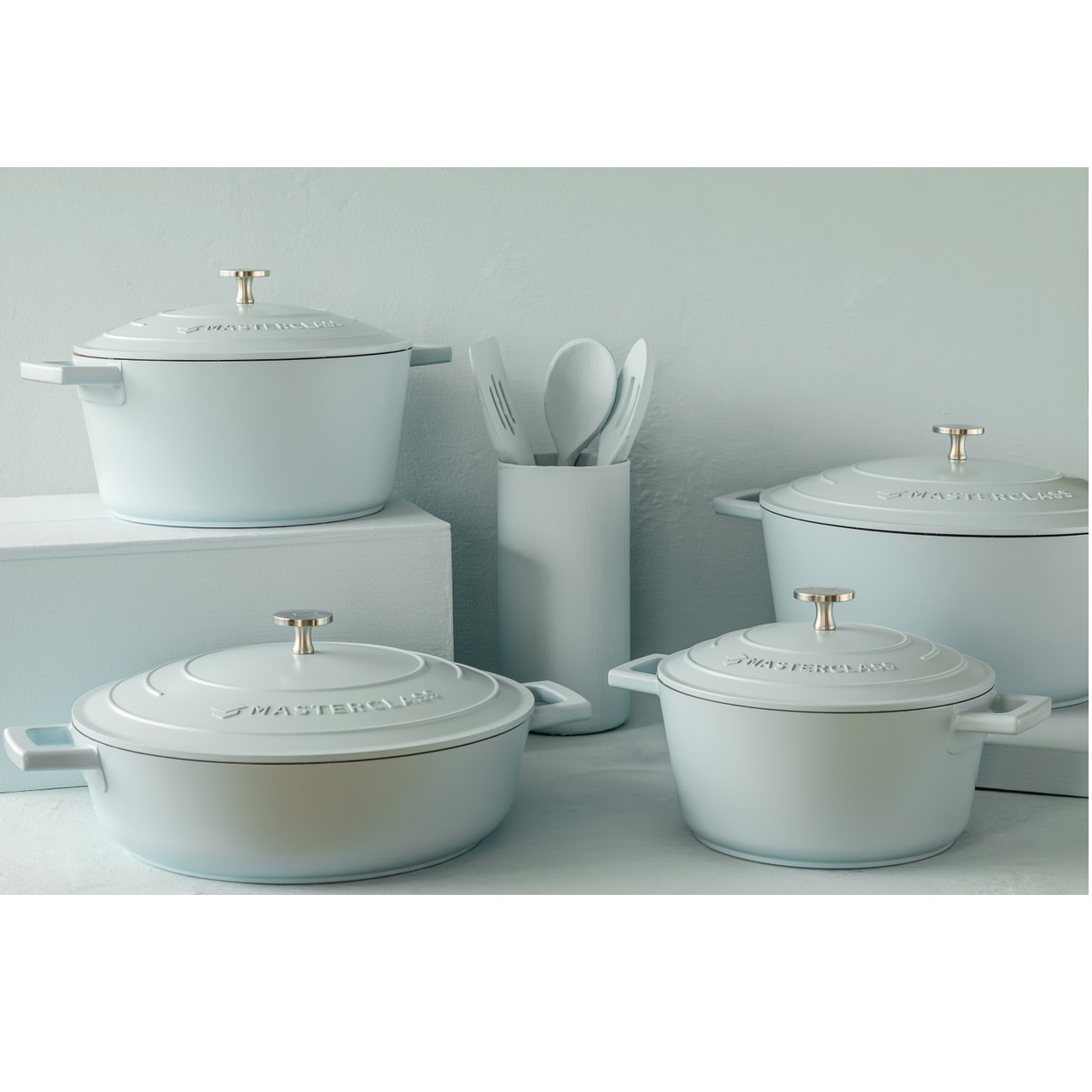 Cocotte légère en fonte d'aluminium ø20 cm - 2,5 l sky blue masterclass - kitchencraft