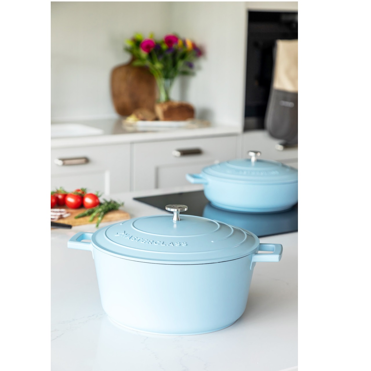 Cocotte légère en fonte d'aluminium ø20 cm - 2,5 l sky blue masterclass - kitchencraft