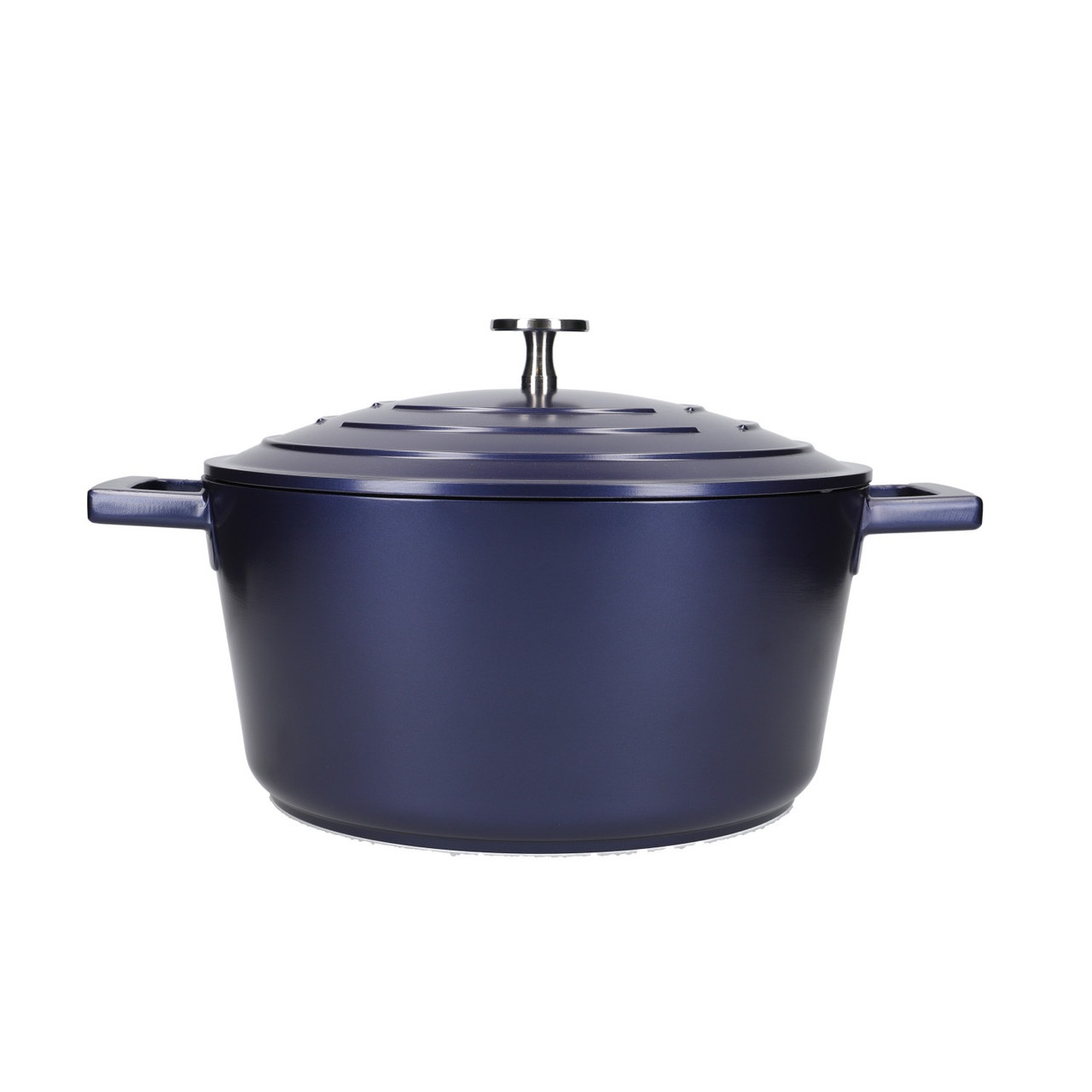 Cocotte légère en fonte d'aluminium ø24 cm - 4 l bleu métallisé masterclass - kitchencraft