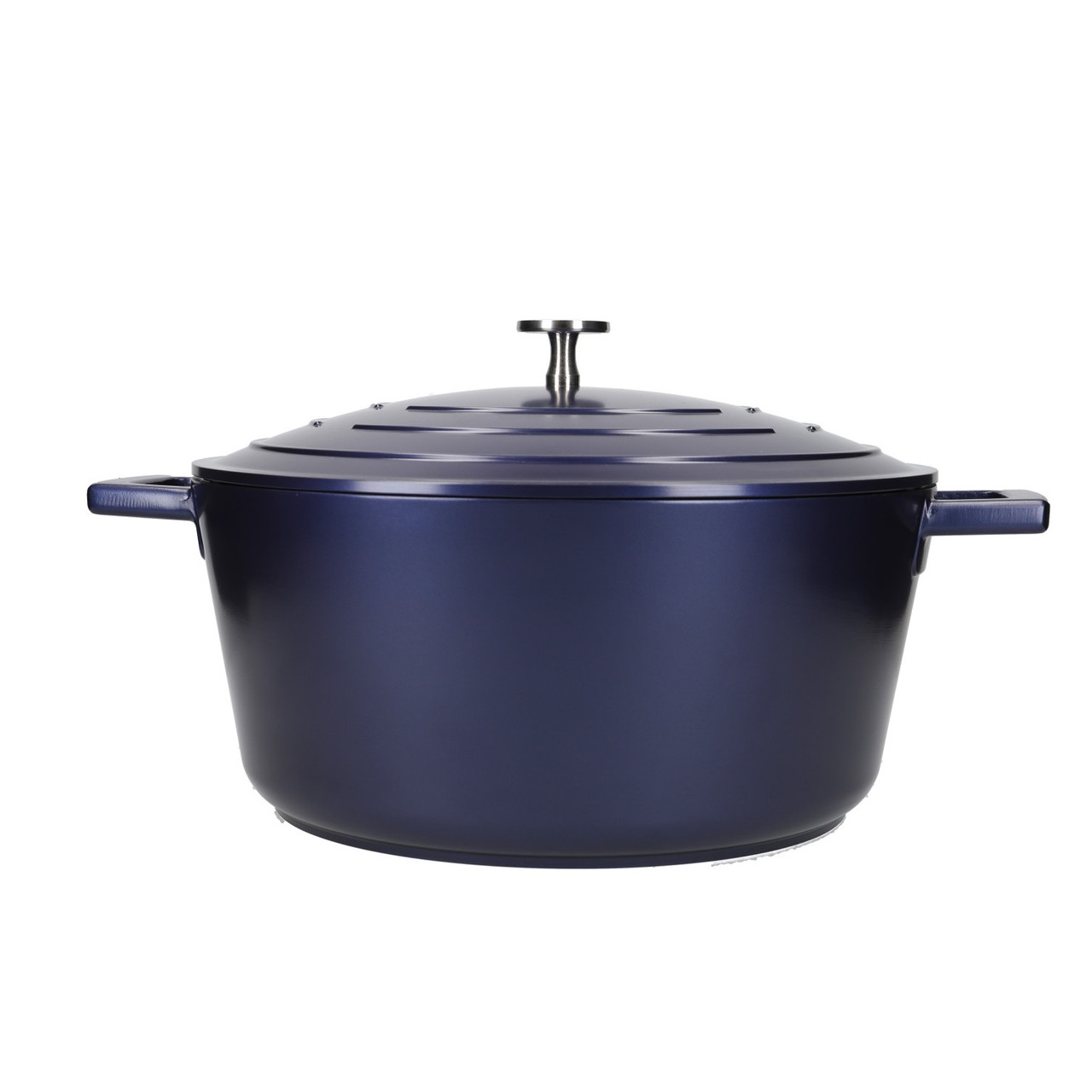 Cocotte légère en fonte d'aluminium ø28 cm - 5 l bleu métallisé masterclass - kitchencraft