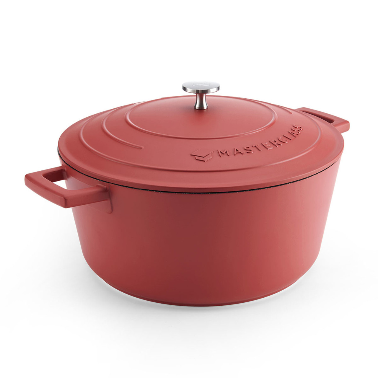 Cocotte légère en fonte d'aluminium ø28 cm - 5 l rouge masterclass - kitchencraft