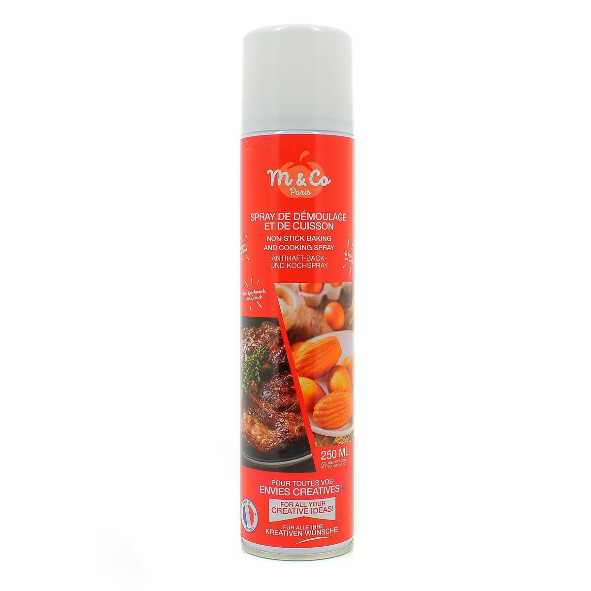 Spray de démoulage et de cuisson à base d'huile de colza 250ml - m and co