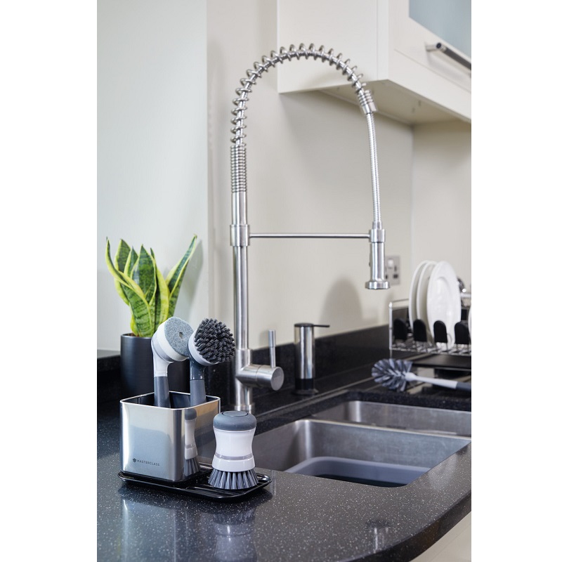 Porte eponge rangement evier en inox masterclass - kitchencraft