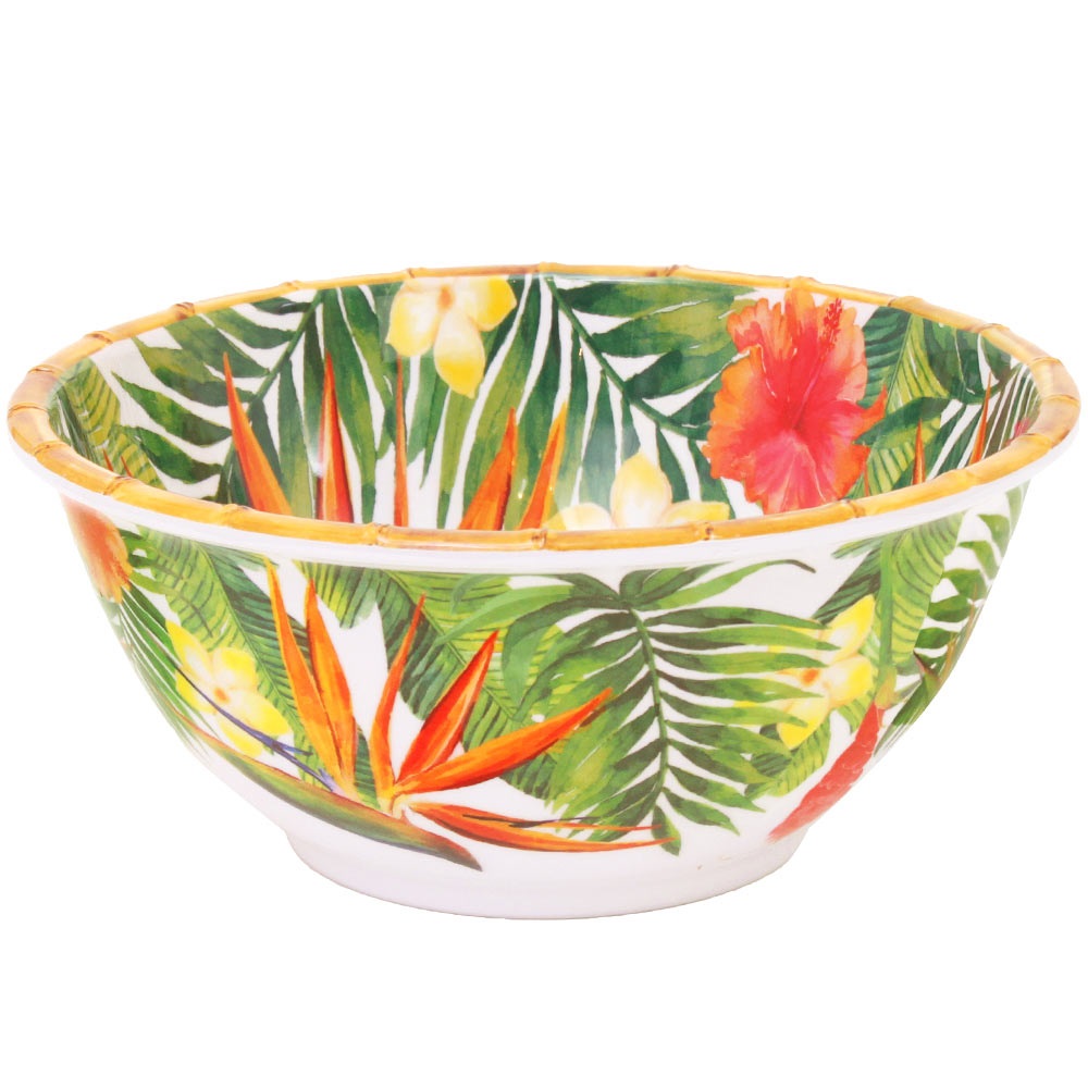 Fleurs exotiques saladier profond en melamine diametre 25 cm - les jardins de la comtesse